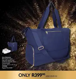 AVON Avery Weekender Blue travel or gym bag with zipped front pocket & separate shoe compartment offer