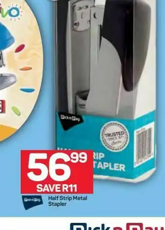 Half strip stapler