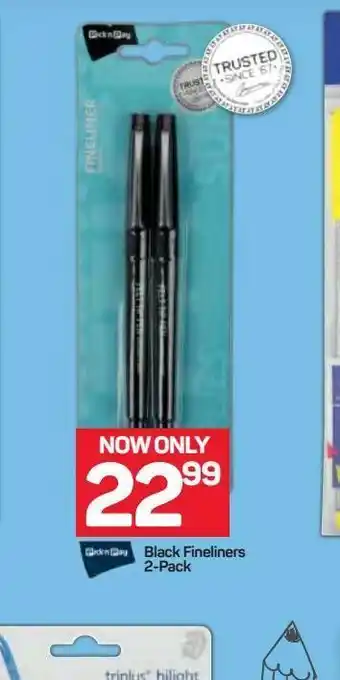 Pick n Pay Black fineliners offer
