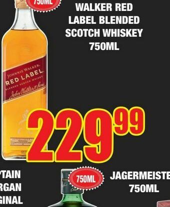 Boxer Johnnie walker red label blended scotch whisky offer