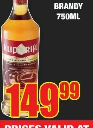 Boxer Klipdrift premium brandy offer