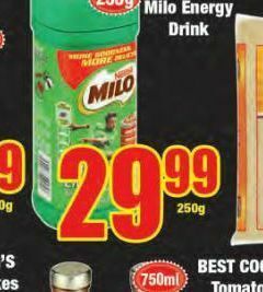 Boxer Milo energy drink offer