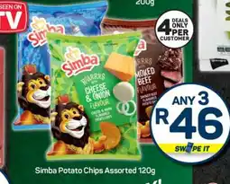 Pick n Pay Simba Potato Chips Assorted 120g offer