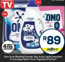 Pick n Pay Omo Auto Washing Powder, Auto Liquid Detergent, Auto Capsules offer