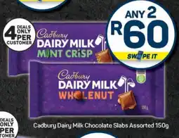 Pick n Pay Cadbury Dairy Milk Chocolate Slabs Assorted 150g offer