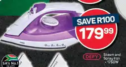 Pick n Pay DEFY Steam and Spray Iron offer