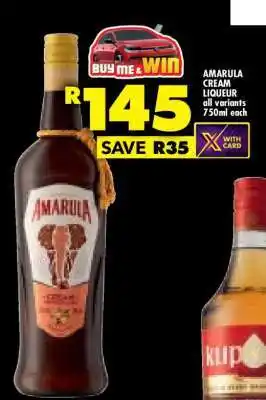 Shoprite AMARULA Cream Liqueur offer