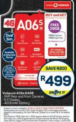 Pick n Pay Vodacom A06s 64GB offer