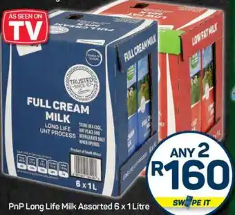 Pick n Pay PnP Long Life Milk Assorted 6 x 1 Litre offer