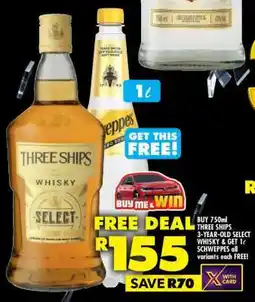 Shoprite THREE SHIPS WHISKY SELECT offer