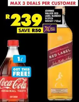 Shoprite Johnnie Walker Red Label Blended Scotch Whisky 750ml offer