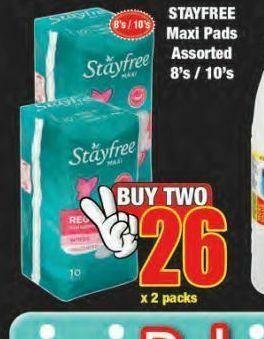 Boxer Stayfree sanitary pads 2 offer