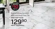 CTM Regina Carrara Rectified Matt Hard Body Floor Tile 600 x 600mm-Per Sqm offer