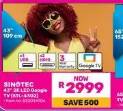 Game Sinotec 43 (109cm) 2K LED Google TV STL-43G2 offer