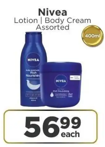 Check Star Nivea Lotion/ Body Cream Assorted offer