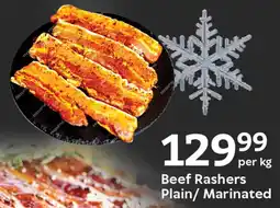 Oxford Freshmarket Beef Rashers Plain/ Marinated offer