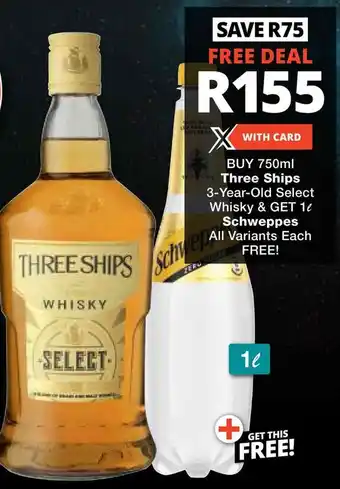 Checkers Three Ships 3-Year-Old Select Whisky offer