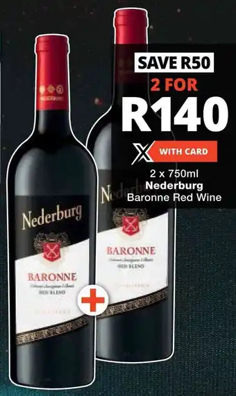 Checkers Nederburg Baronne Red Wine offer