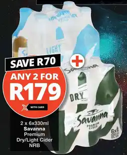 Checkers Savanna Premium Dry/ Light Cider NRB offer