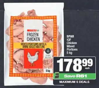 Spar SPAR IQF Chicken Mixed Portions offer