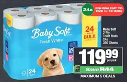 Spar Baby Soft 2 Ply Toilet Rolls offer
