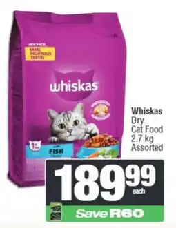 Spar Whiskas Dry Cat Food Assorted offer