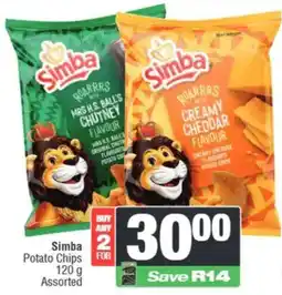 Spar Simba Potato Chips Assorted offer
