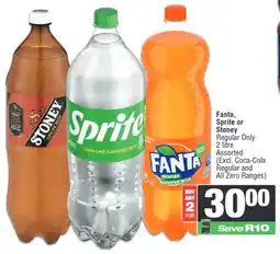 Spar Fanta, Sprite or Stoney Regular Assorted offer
