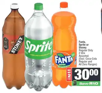 Spar Fanta, Sprite or Stoney Regular Assorted offer