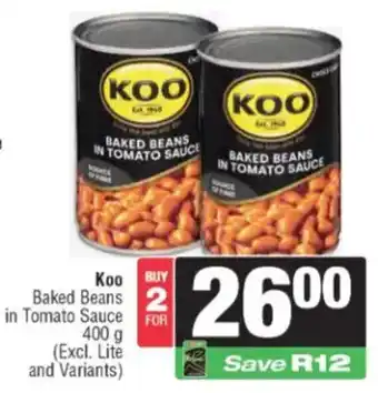 Spar Koo Baked Beans in Tomato Sauce offer