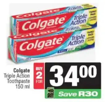Spar Colgate Triple Action Toothpaste offer