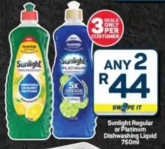 Pick n Pay Hypermarket Sunlight Regular or Platinum Dishwashing Liquid offer