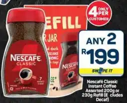 Pick n Pay Hypermarket Nescafé Classic Instant Coffee Assorted or Refill offer