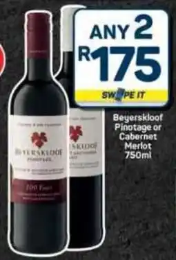Pick n Pay Hypermarket Beyerskloof Pinotage or Cabernet Merlot offer