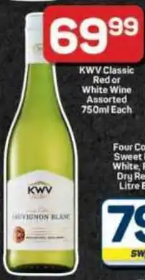 Pick n Pay Hypermarket KWV Classic Red or White Wine Assorted offer