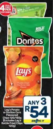 Pick n Pay Hypermarket Lay's Potato or Doritos Corn Flavoured Chips offer