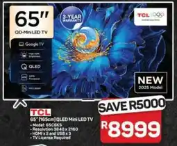 Pick n Pay Hypermarket TCL 65" 165cm QLED Mini LED TV offer