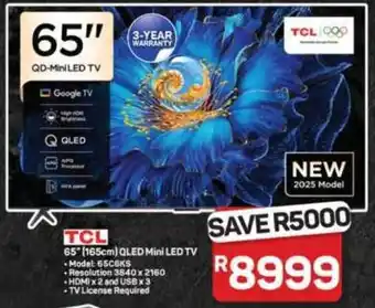 Pick n Pay Hypermarket TCL 65" 165cm QLED Mini LED TV offer