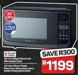 Pick n Pay Hypermarket Russell Hobbs Black Electronic Microwave Oven offer
