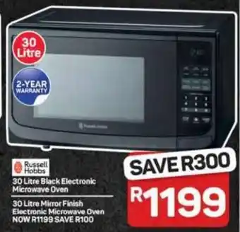 Pick n Pay Hypermarket Russell Hobbs Black Electronic Microwave Oven offer