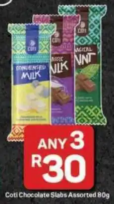 Pick n Pay Hypermarket Coti Chocolate Slabs Assorted offer