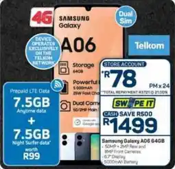 Pick n Pay Hypermarket Samsung Galaxy A06 64GB offer