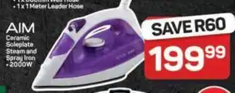 Pick n Pay Hypermarket AIM Ceramic Soleplate Steam and Spray Iron offer