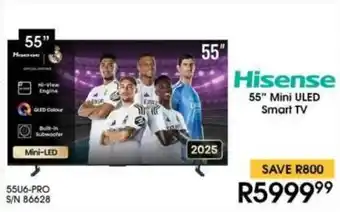 Hirsch's Hisense 55" Mini ULED Smart TV offer