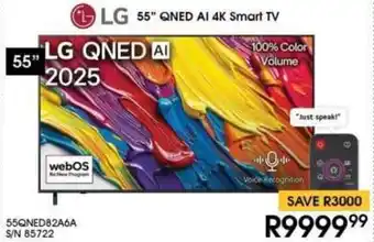 Hirsch's LG 55" QNED AI 4K Smart TV offer