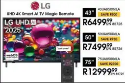 Hirsch's LG 43" UHD 4K Smart AI TV Magic Remote offer