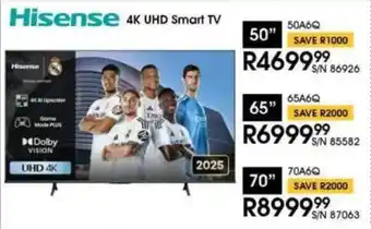 Hirsch's Hisense 50" 4K UHD Smart TV offer