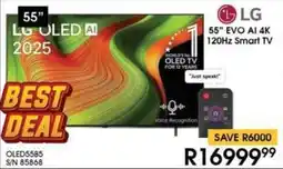 Hirsch's LG 55" EVO AI 4K 120Hz Smart TV offer