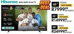 Hirsch's Hisense 65" 60Hz QLED Smart TV offer