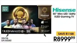 Hirsch's Hisense 55" Mini-LED 144Hz ULED Gaming TV offer